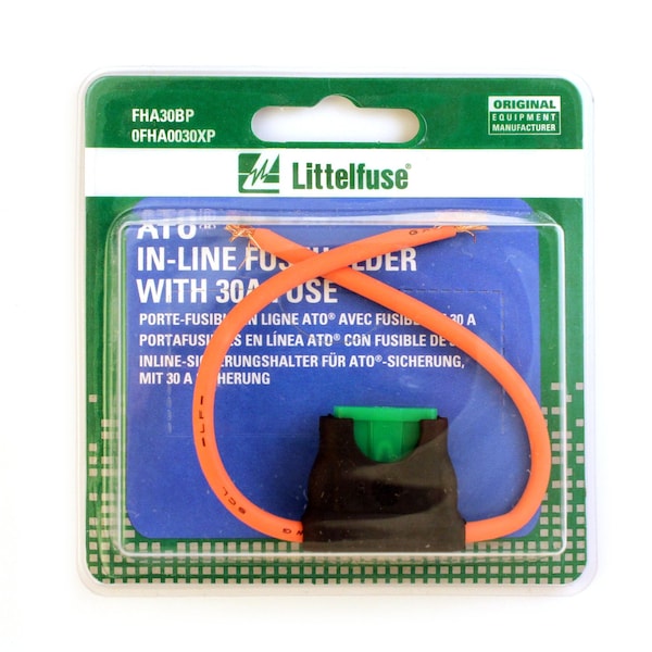 Littelfuse Ato Heavy Duty Inline W/30A Fuse 1Pc Card 0FHA0030XP - main